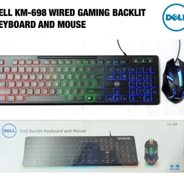Dell KM-698 Wired Gaming Backlit Keyboard And Mouse