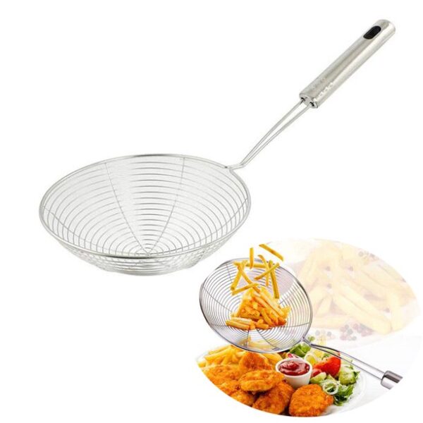 Stainless steel frying strainer