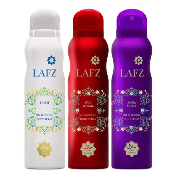 LAFZ Body Spray -Zoha Sadaf 100gm (Halal Certified-Alcohol Free)