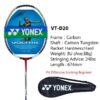 Original Yonex Voltric D20 3U-G4 Badminton Racket (RedGrey)