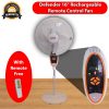 Defender 2936HRS Rechargeable AC DC 16″ Inch Stand Fan With Remote